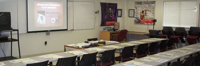 Classroom Setup for a Custom Onsite Wilderness Navigation Course